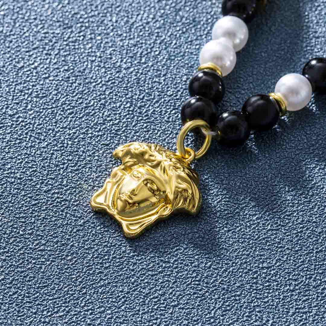 Banshee Black Pearl Necklace In Gold Made For Street Luxury Energy - Image 4