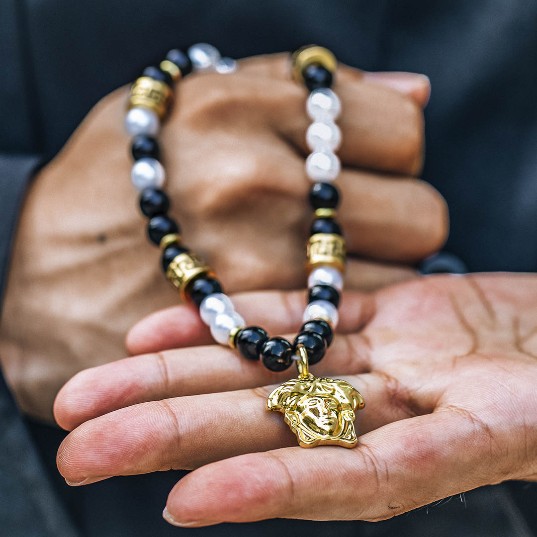 Banshee Black Pearl Necklace In Gold Made For Street Luxury Energy - Image 5