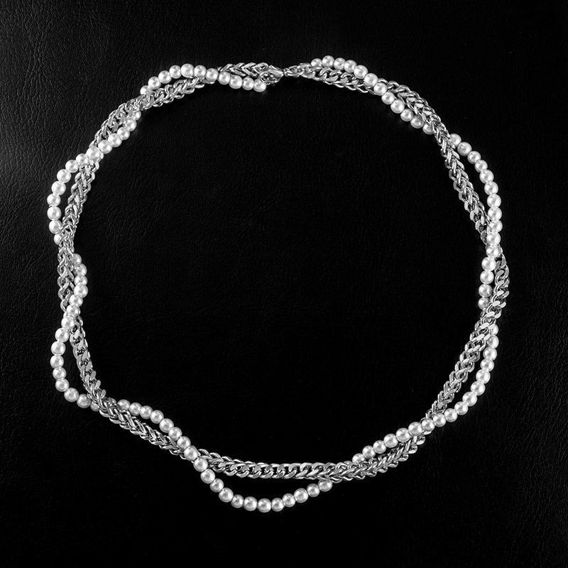 Winding Pearl And Franco Box Chain Bold Statement Style With Street Luxury