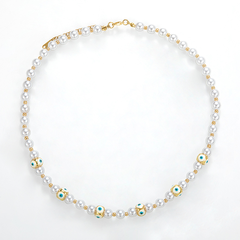 Colourful Evil Eye Pearl Necklace Bold Statement Style With Street Luxury - Image 7