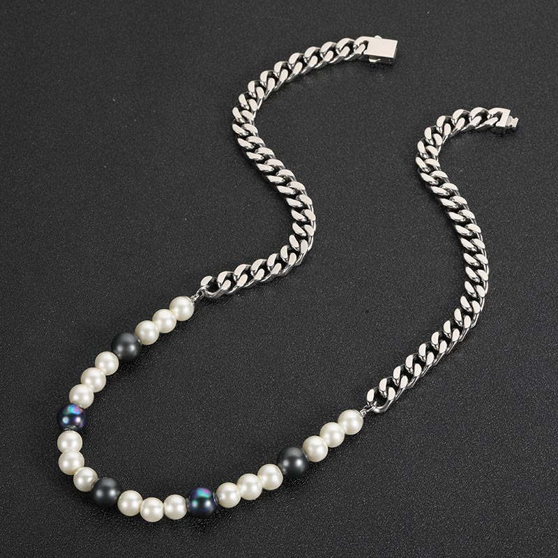 Peacock Black Cuban Pearl Necklace Bold Statement Style With Street Luxury - Image 6