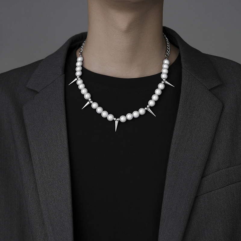 Rivet Cuban Pearl Necklace Bold Statement Style With Street Luxury - Image 6