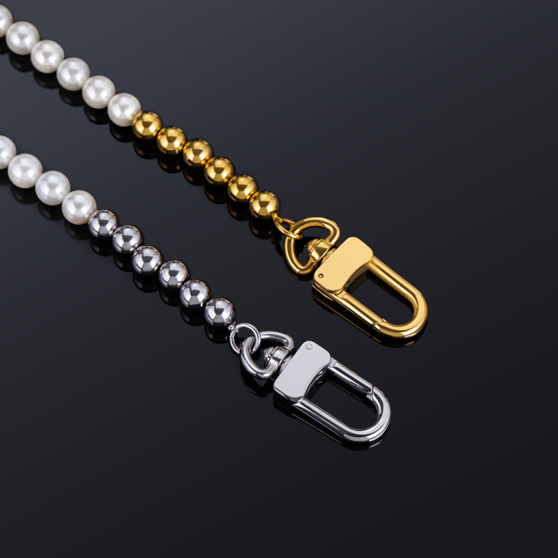 7mm Half Beads And Pearl Chain Bold Statement Style With Street Luxury - Image 5
