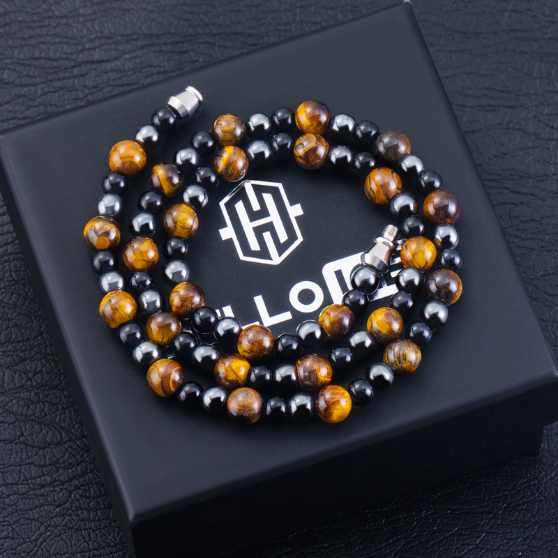 Yellow Tiger Eye Stone Chain Bold Statement Style With Street Luxury - Image 3