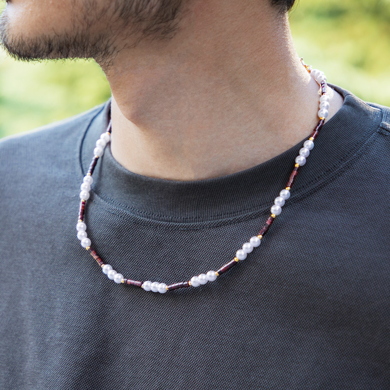 Tiger Eye Stone Pearl Adjustable Chain Made For Bold Statement Looks - Image 5
