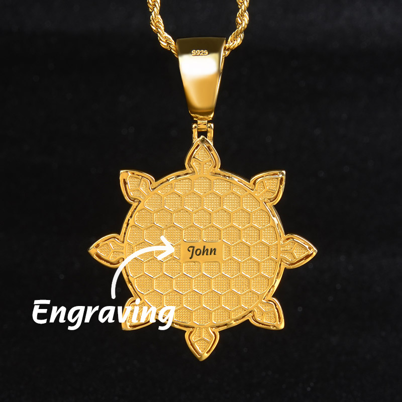 Sun And Moon Face Pendant In Gold Gold With Bold Statement Appeal - Image 4