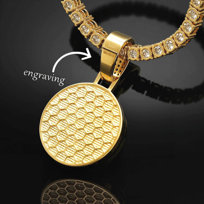 Iced Out Snake Hair Banshee Pendant In Gold Silver With Street Luxury Shine - Image 7