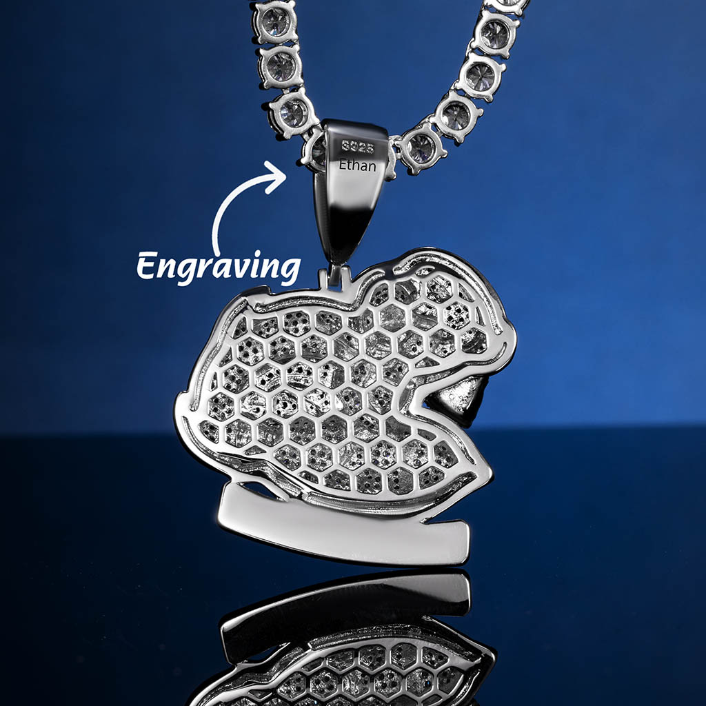Iced Out Rocket Powered Pendant In White Gold With Street Luxury Shine - Image 5
