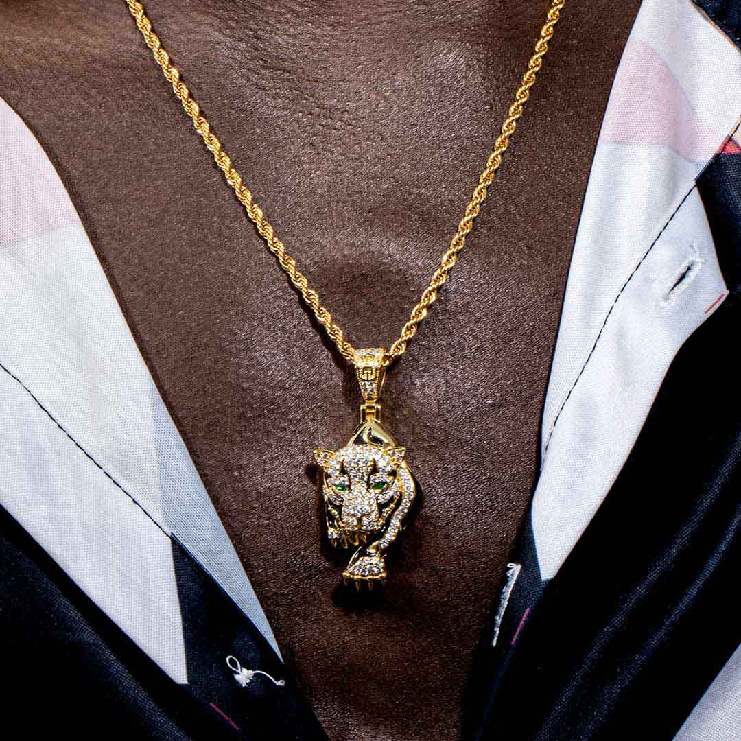 The Walking Tiger Pendant In Gold Gold With Bold Statement Appeal - Image 3
