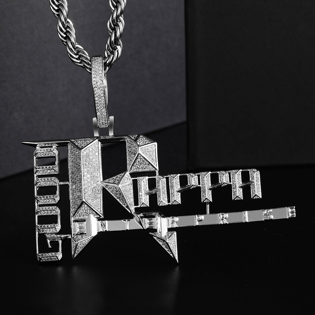 Iced Out Popular Records Pendant In White Gold With Street Luxury Shine