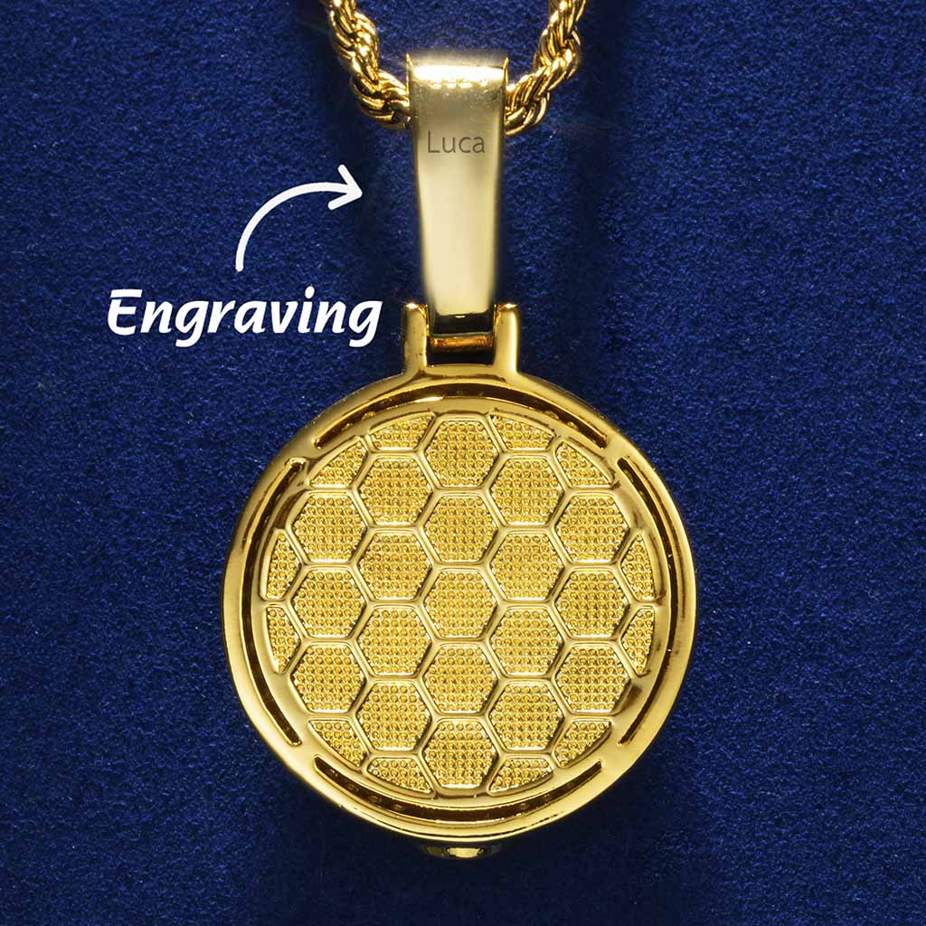 Iced Out Money Face Emoji Pendant In Gold With Street Luxury Shine - Image 4