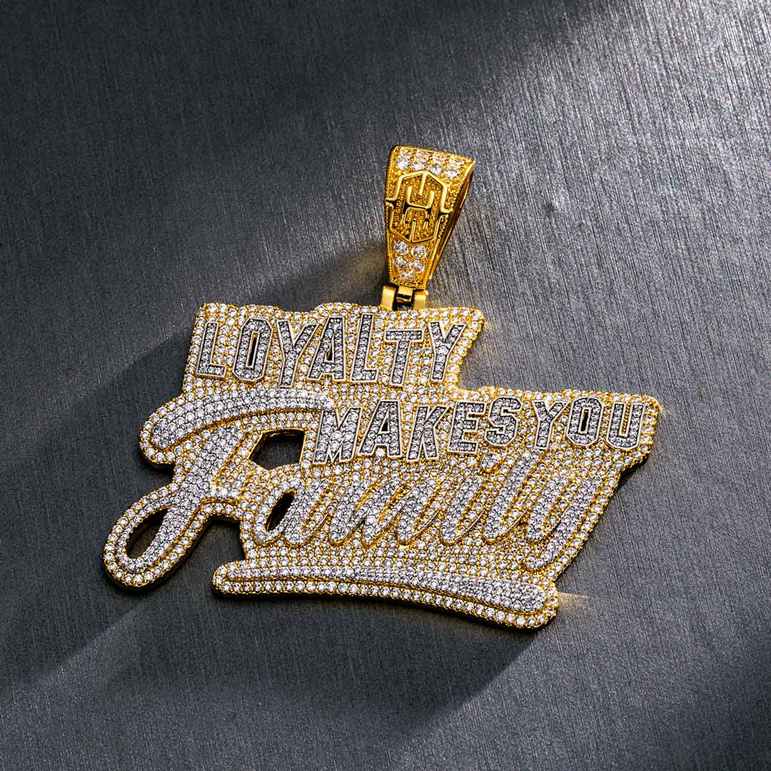 Iced Out loyalty Makes You Family Pendant Gold With Street Luxury Shine - Image 4