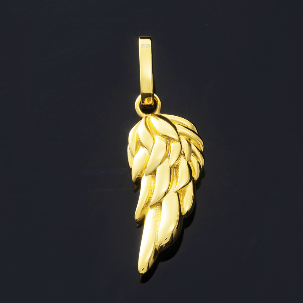 Angel Wings Pendant In Gold Gold With Bold Statement Appeal - Image 5