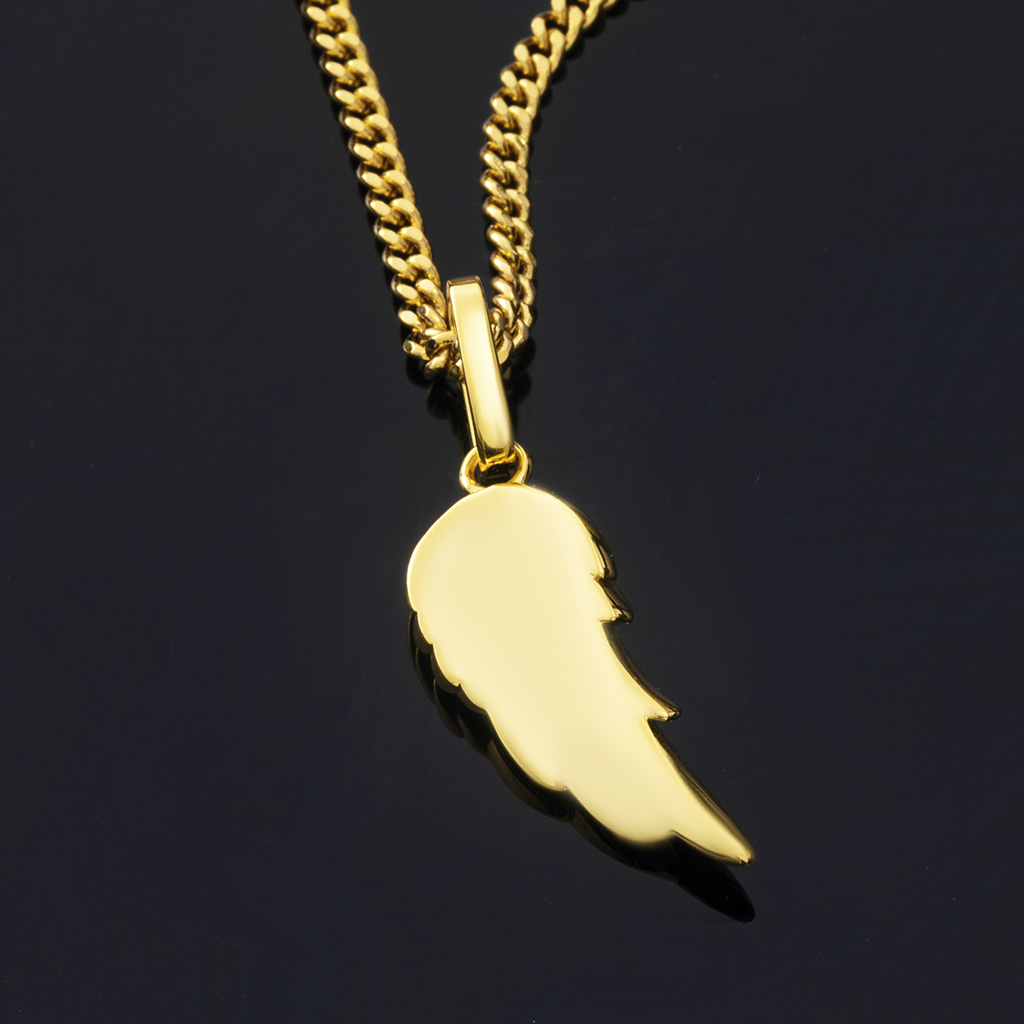 Angel Wings Pendant In Gold Gold With Bold Statement Appeal - Image 6