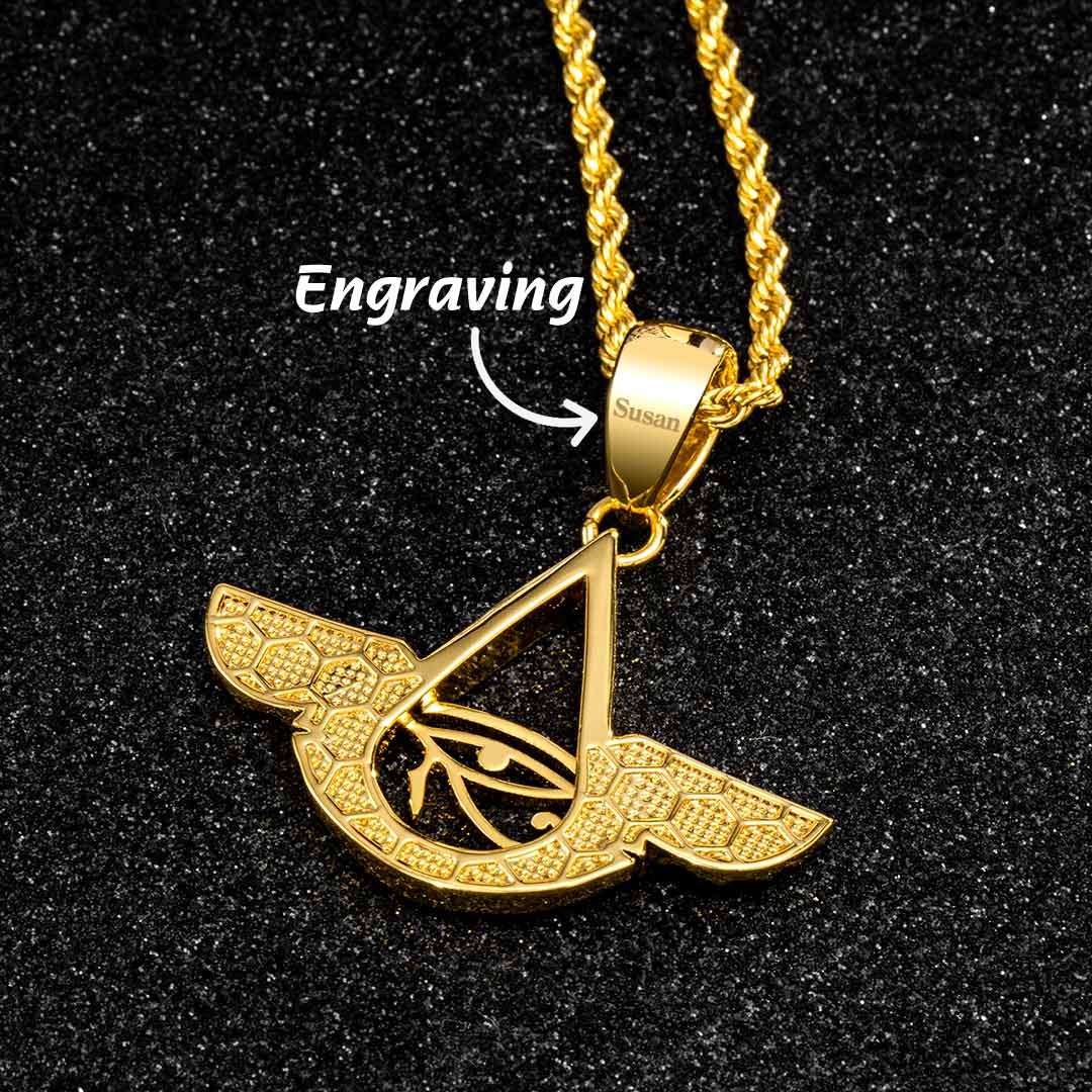 Eye Of Horus Wings Pendant Bold Statement Style With Street Luxury - Image 3