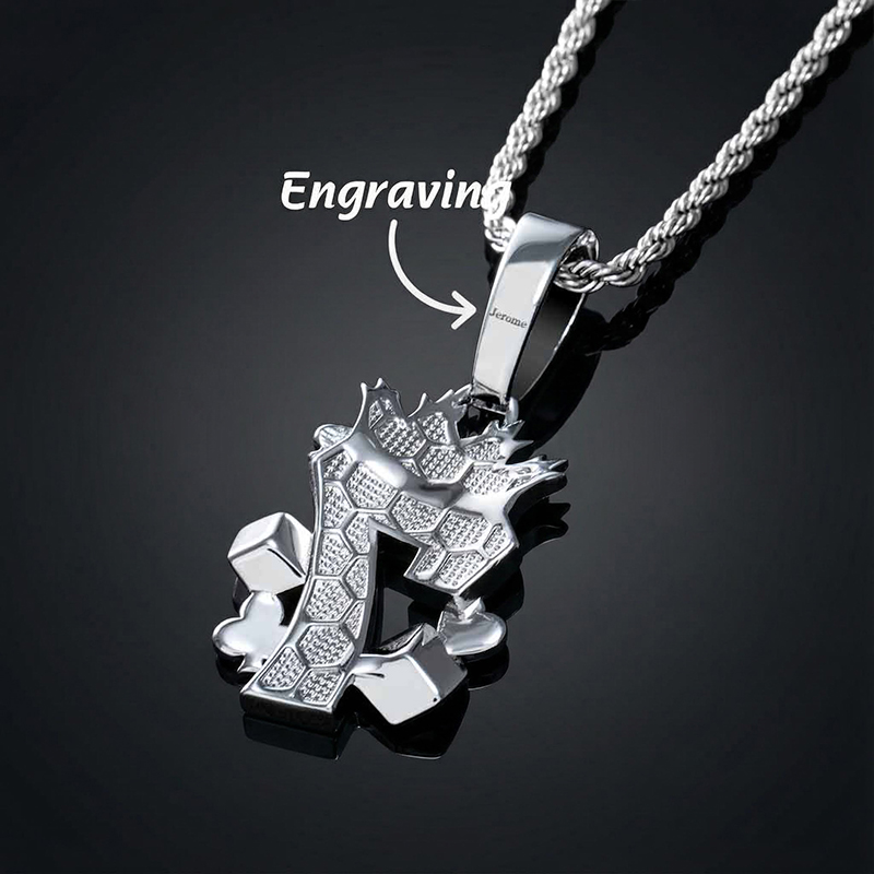 Crown 7 With Playing Card Suit And Dices Pendant With Street Luxury Shine - Image 4