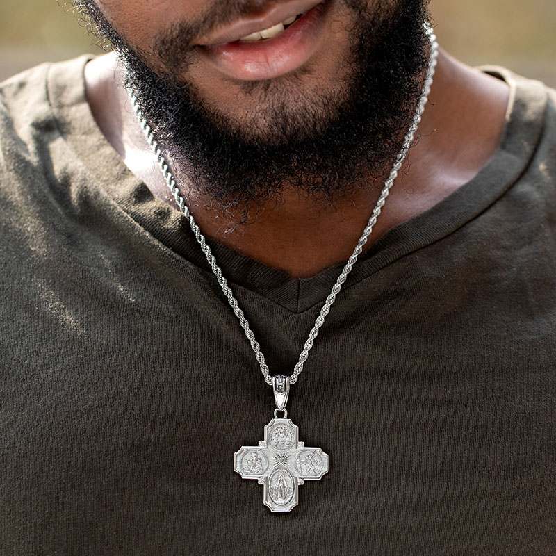 Four Way Medals Cross Pendant Bold Statement Style With Street Luxury - Image 4