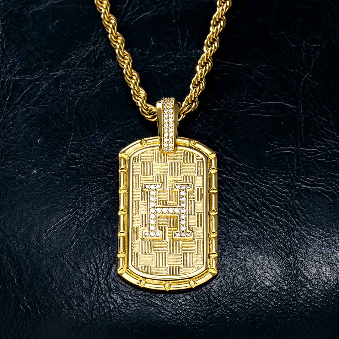 Iced Out A-z Initial Letter Pendant In Gold With Street Luxury Shine - Image 5
