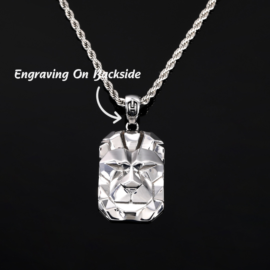 Octagon Lion Head Pendant Bold Statement Style With Street Luxury - Image 3