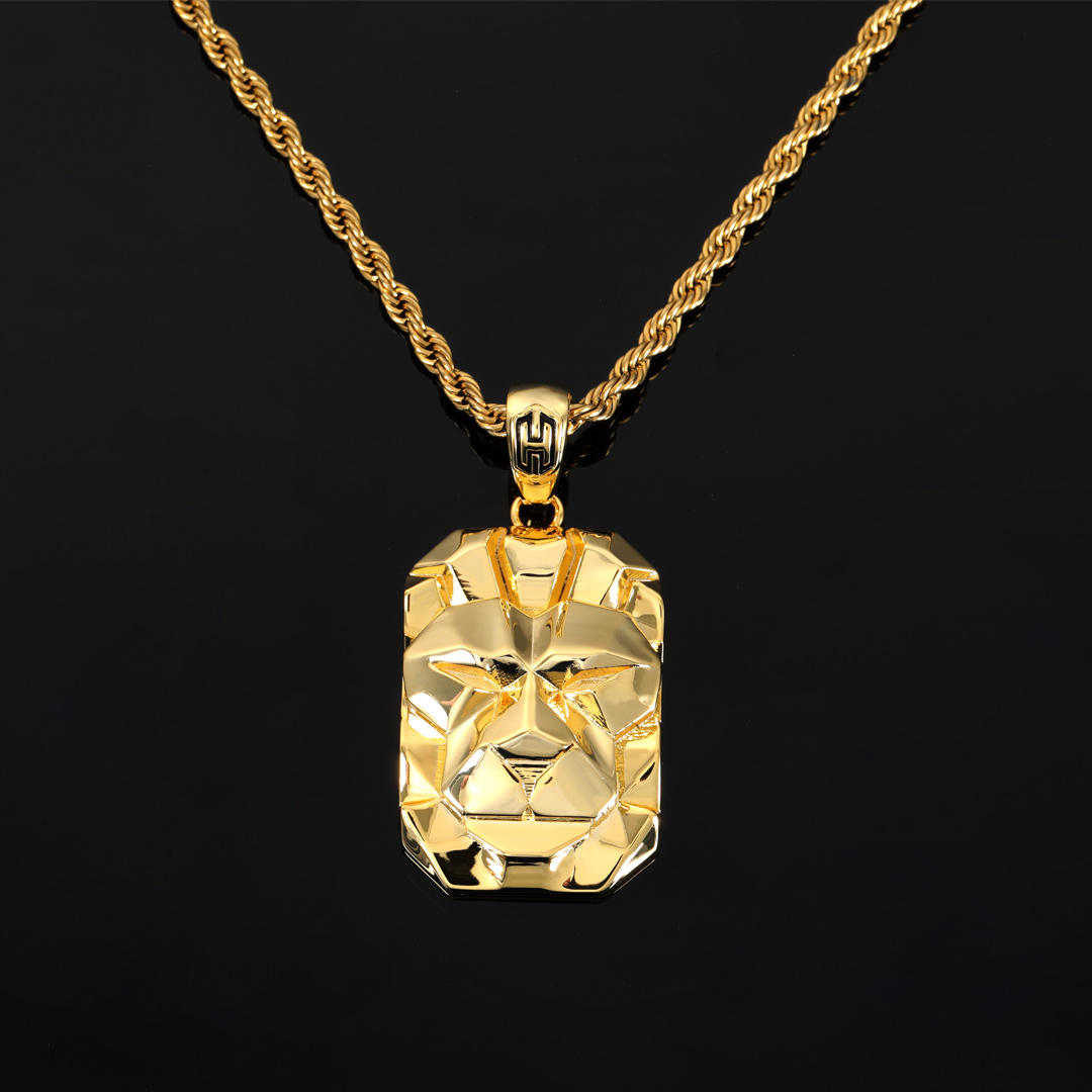 Octagon Lion Head Pendant Bold Statement Style With Street Luxury - Image 4