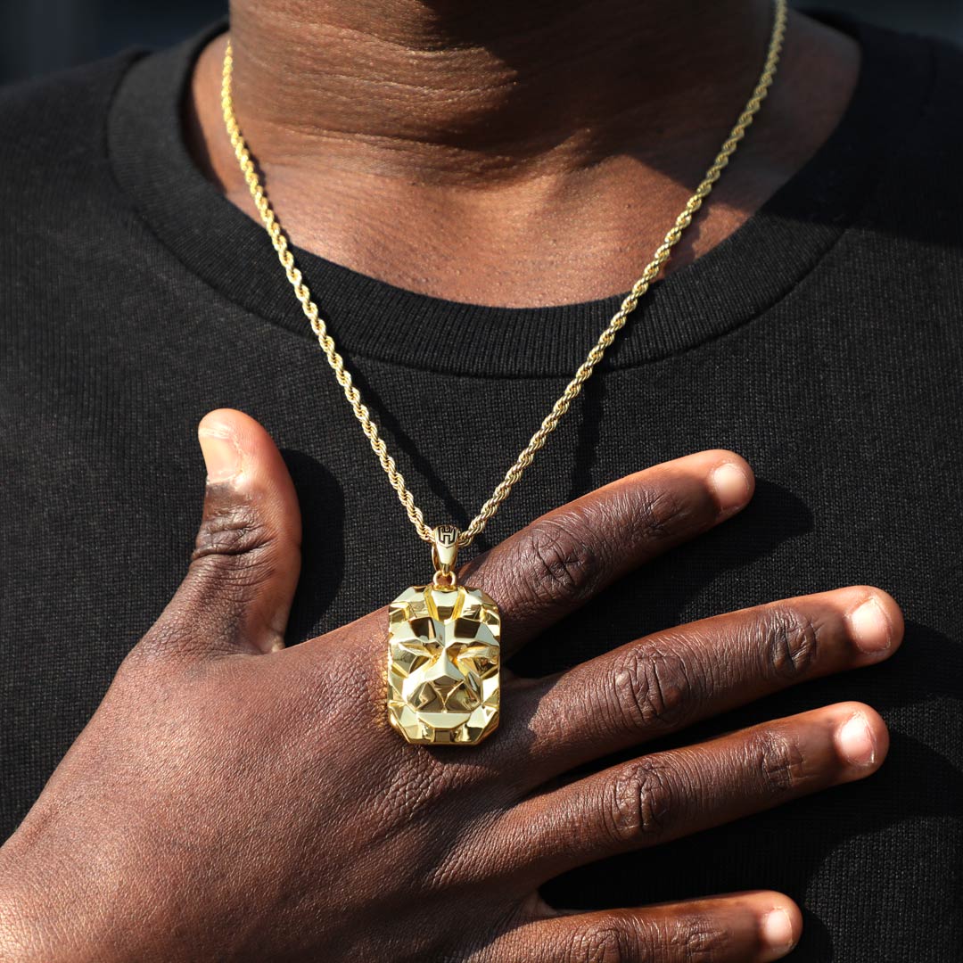 Octagon Lion Head Pendant Bold Statement Style With Street Luxury - Image 5