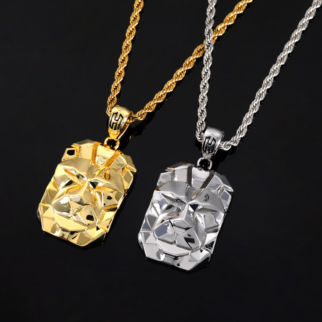 Octagon Lion Head Pendant Bold Statement Style With Street Luxury