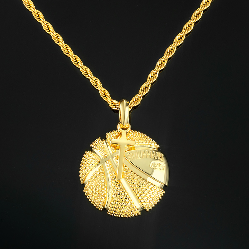 Basketball And Cross Pendant Bold Statement Style With Street Luxury - Image 4