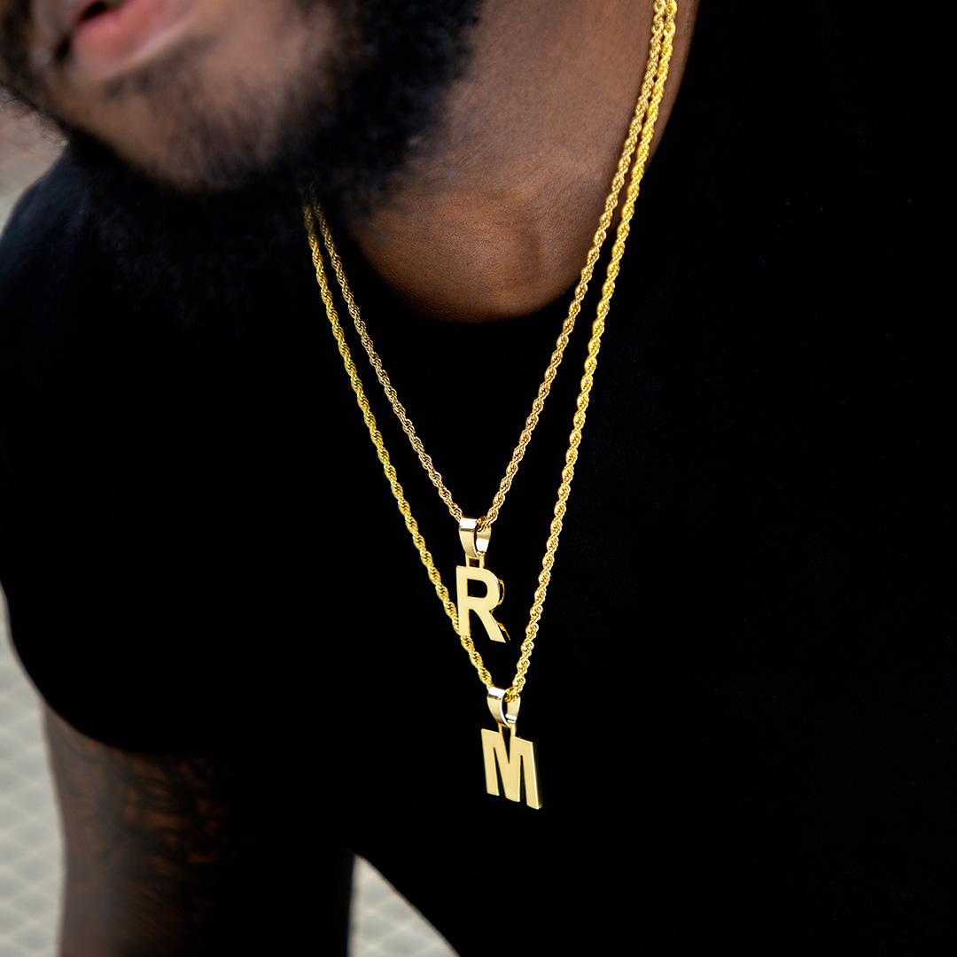 26 Block Letter Pendant In Gold Gold With Bold Statement Appeal - Image 6