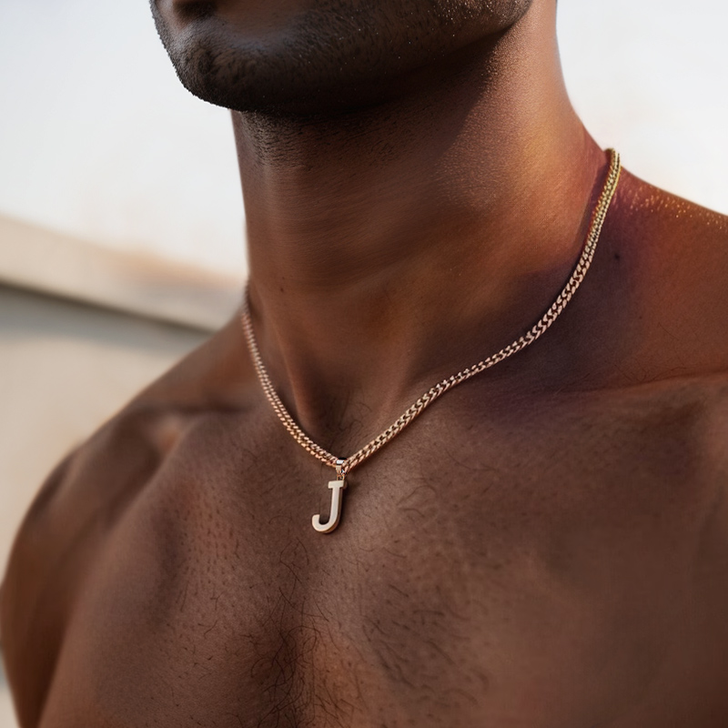 26 Block Letter Pendant In Gold Gold With Bold Statement Appeal