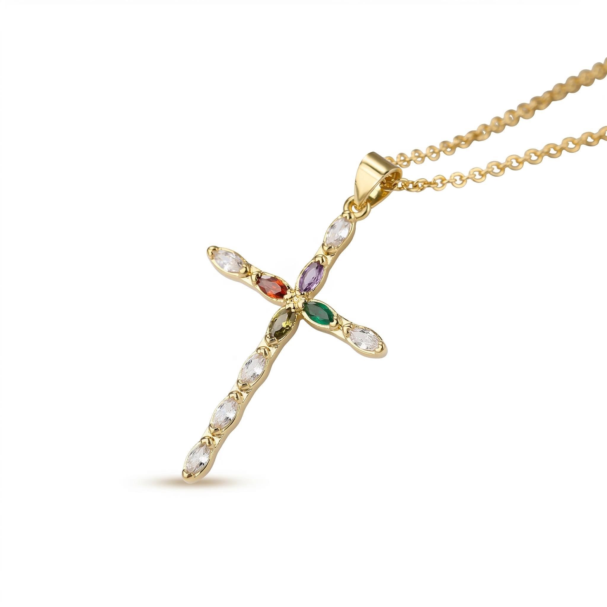 Cross Pendant Necklace In Gold Gold With Bold Statement Appeal - Image 4