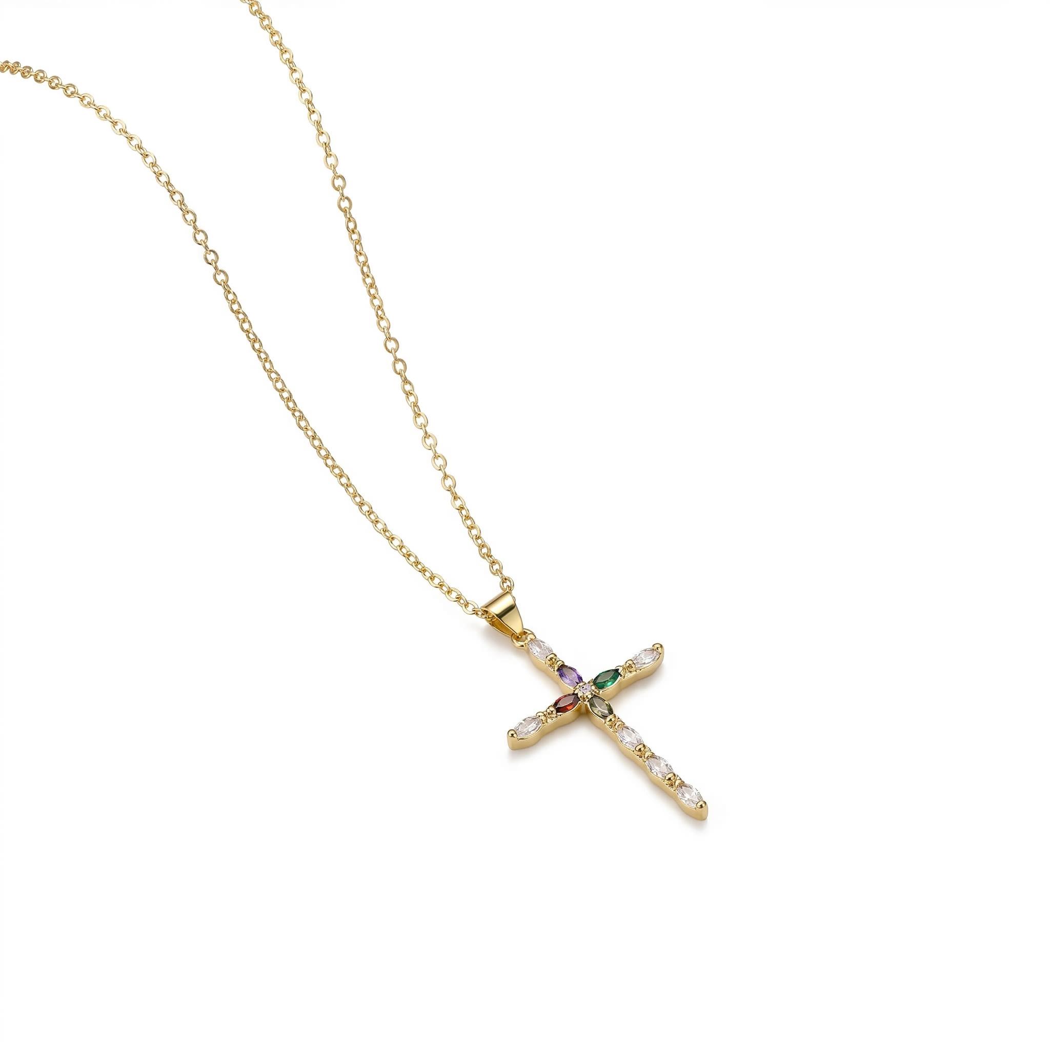 Cross Pendant Necklace In Gold Gold With Bold Statement Appeal - Image 5