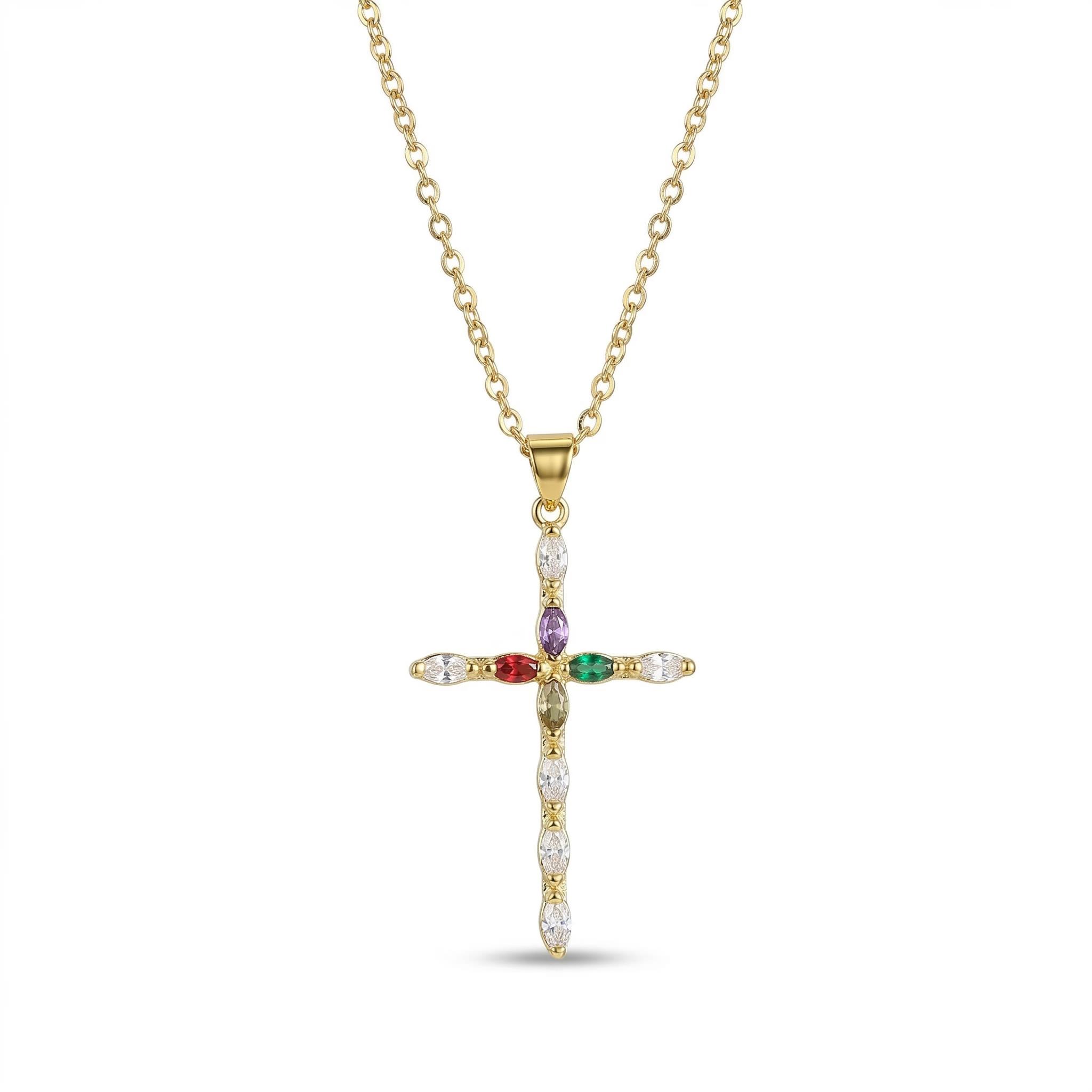 Cross Pendant Necklace In Gold Gold With Bold Statement Appeal