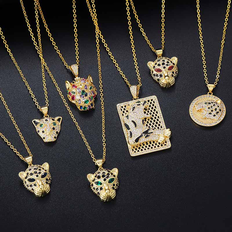 Iced Out Roaring Leopard Round Pendant In Gold With Street Luxury Shine - Image 3