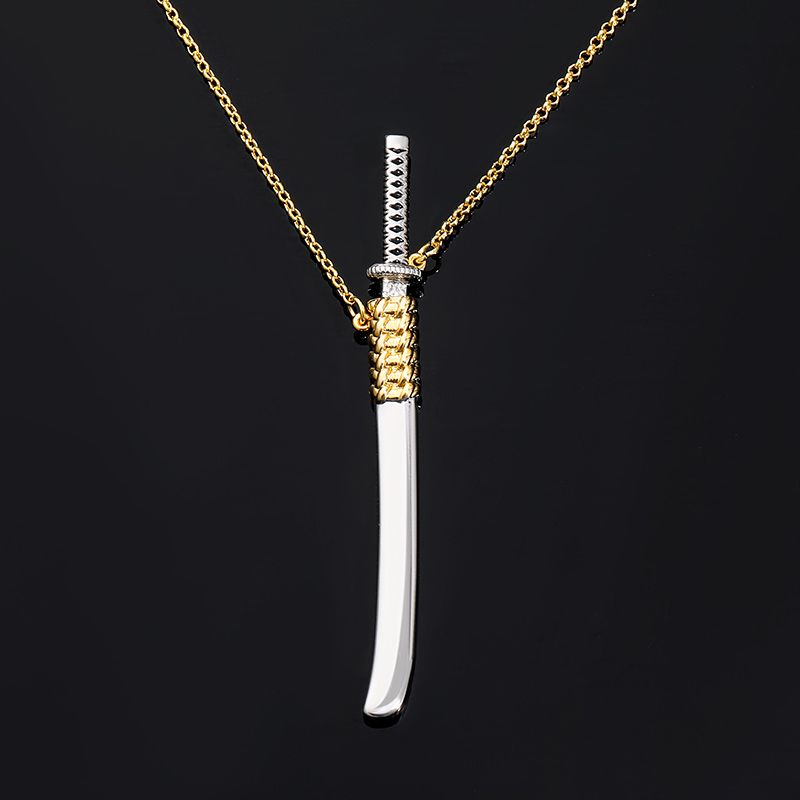 Katana Unsheathed Sword Necklace Bold Statement Style With Street Luxury - Image 5