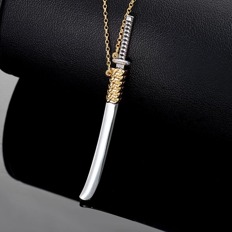 Katana Unsheathed Sword Necklace Bold Statement Style With Street Luxury - Image 6