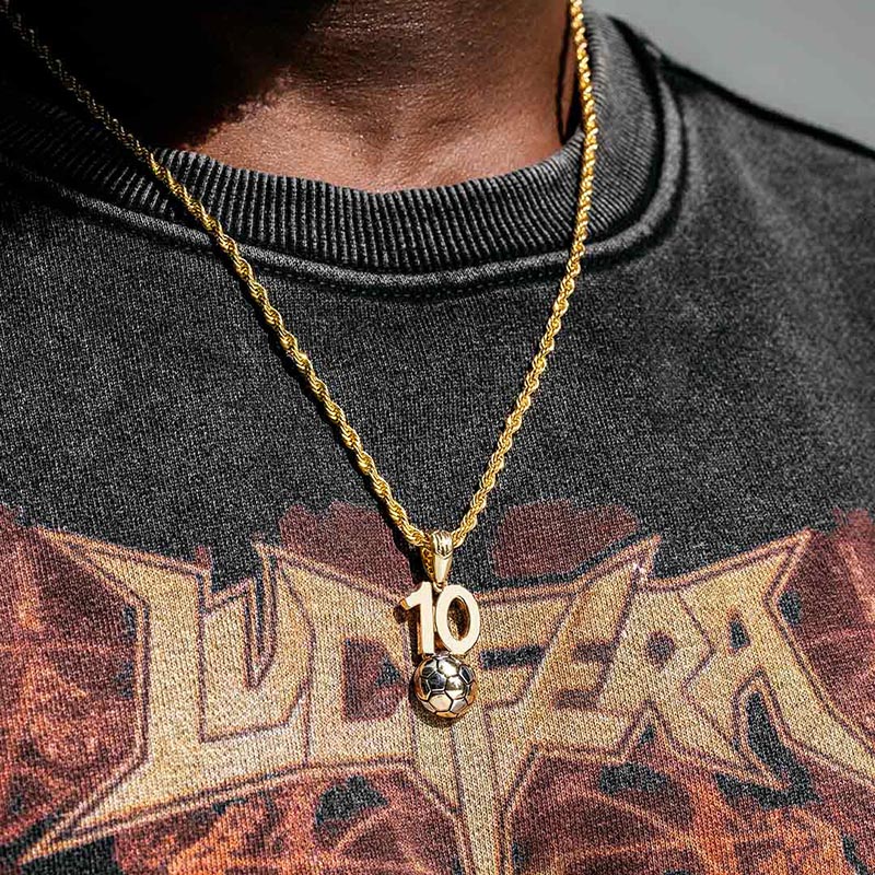 Custom Number Soccer Pendant Bold Statement Style With Street Luxury - Image 3