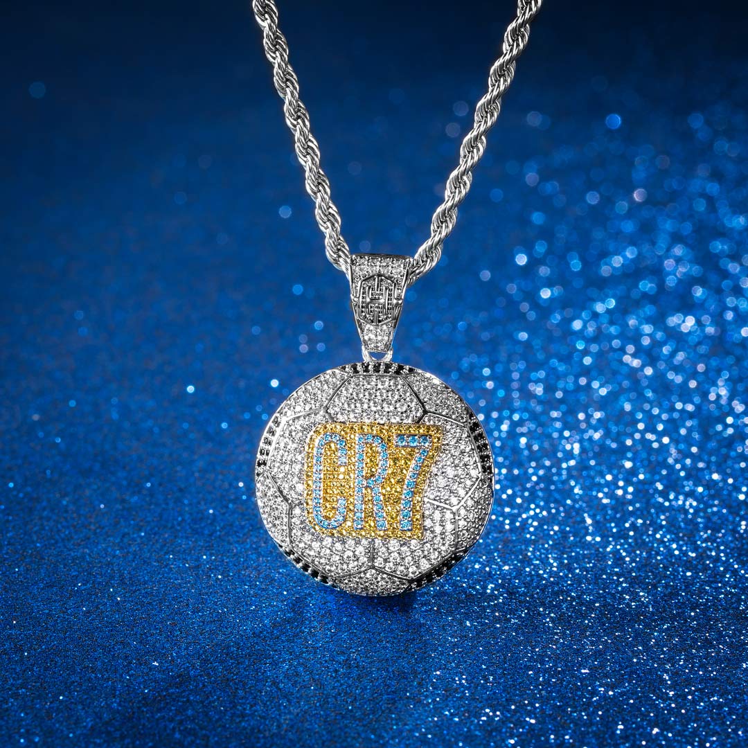 Iced Out cr7 Soccer Pendant Gold With Street Luxury Shine - Image 5