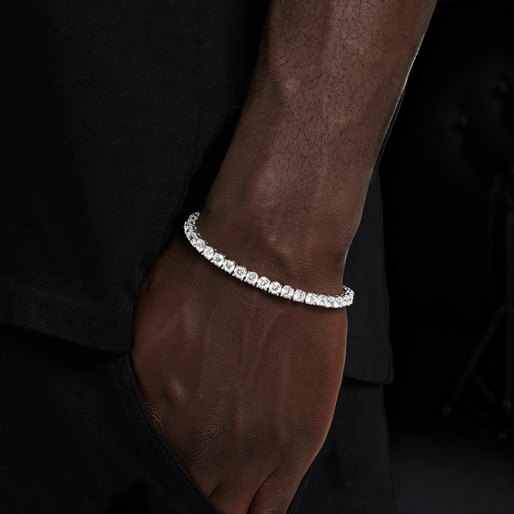 S925 Silver Moissanite 5mm Tennis Bracelet With Street Luxury Shine - Image 6