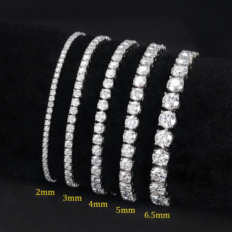 S925 Silver Moissanite 5mm Tennis Bracelet With Street Luxury Shine - Image 8