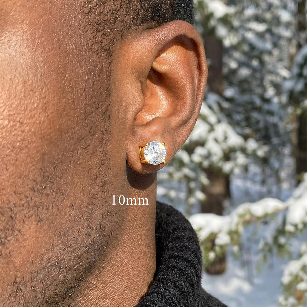 0.5ct/1ct/1.5ct/2ct/3ct/4ct Moissanite Brilliant Round Cut Stud Earrings In - Image 5