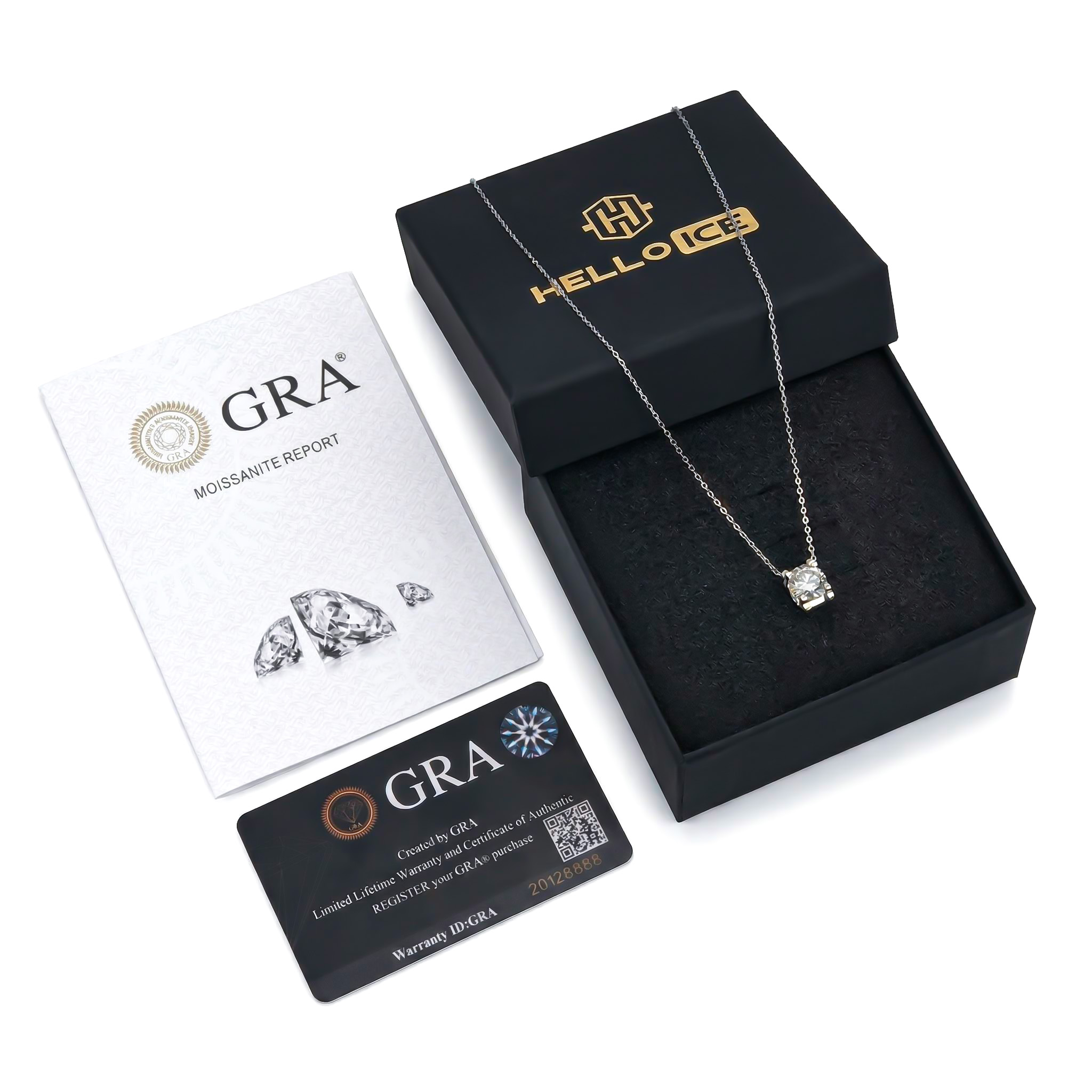 Round Cut Moissanite Solitaire Pendant Necklace In S925 Sterling Silver - Image 9