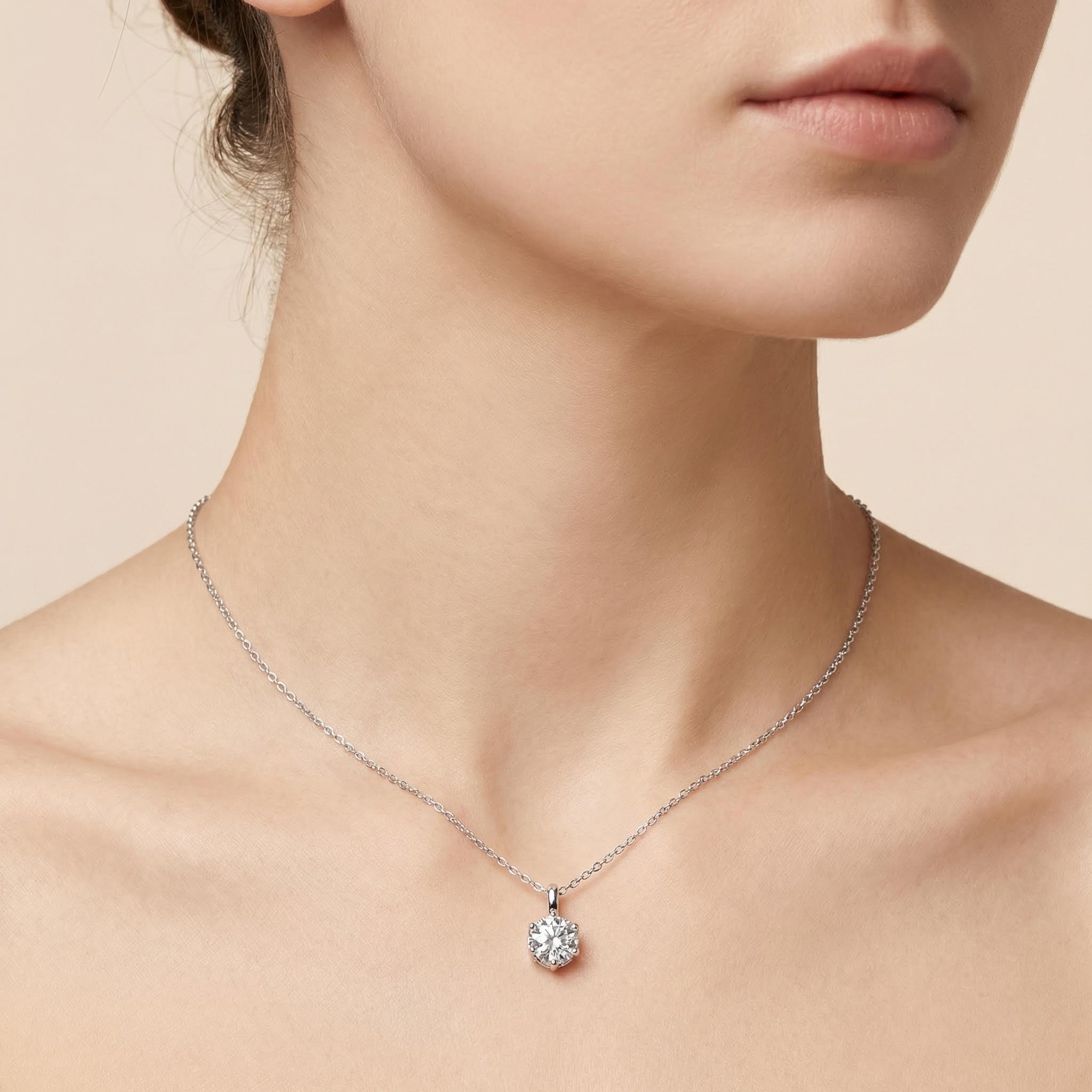 Crown Moissanite Brilliant Round Cut Necklace In S925 Silver Iced Out - Image 3