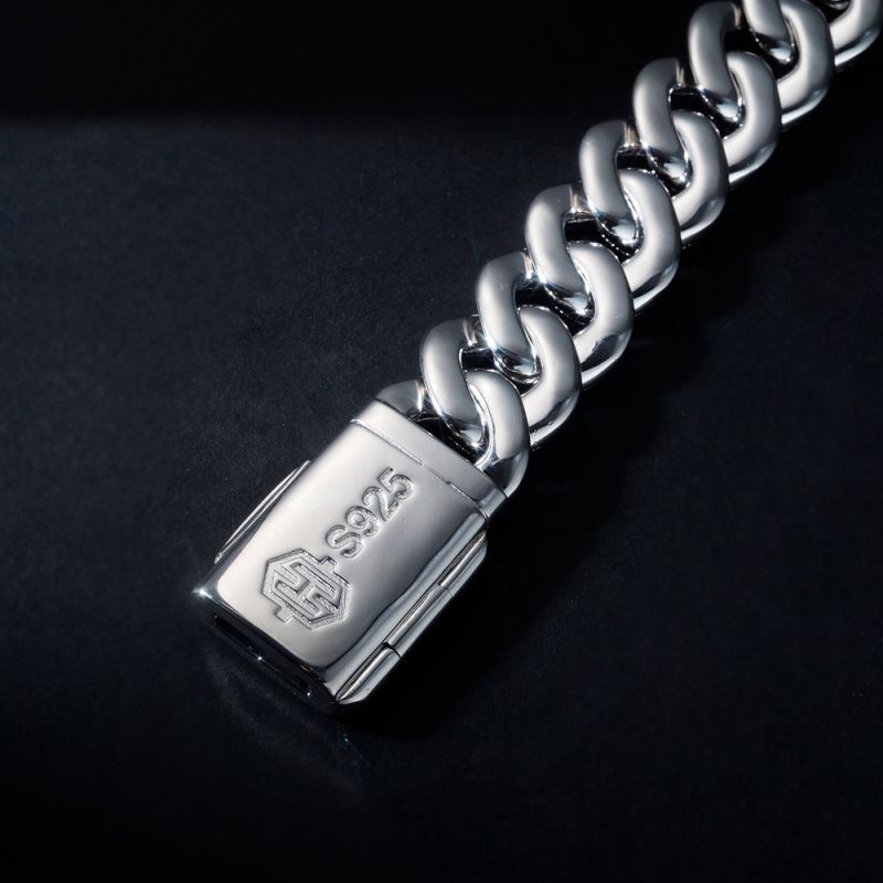 Made To Order Moissanite 20mm Miami Cuban S925 Silver Bracelet With Custom - Image 5