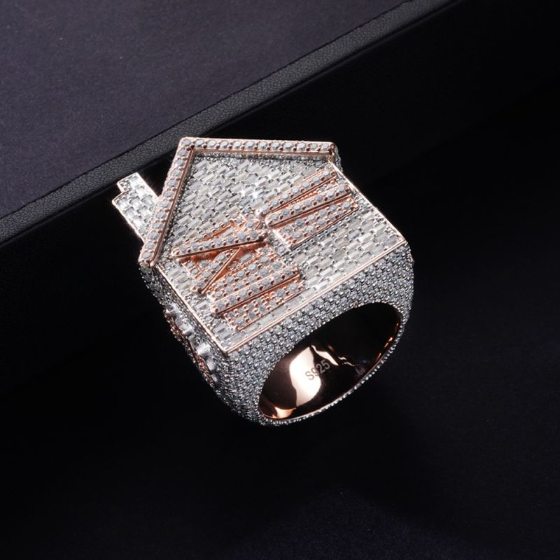 Made To Order Trap House Moissanite Custom S925 Silver Men's Ring Iced Out - Image 6
