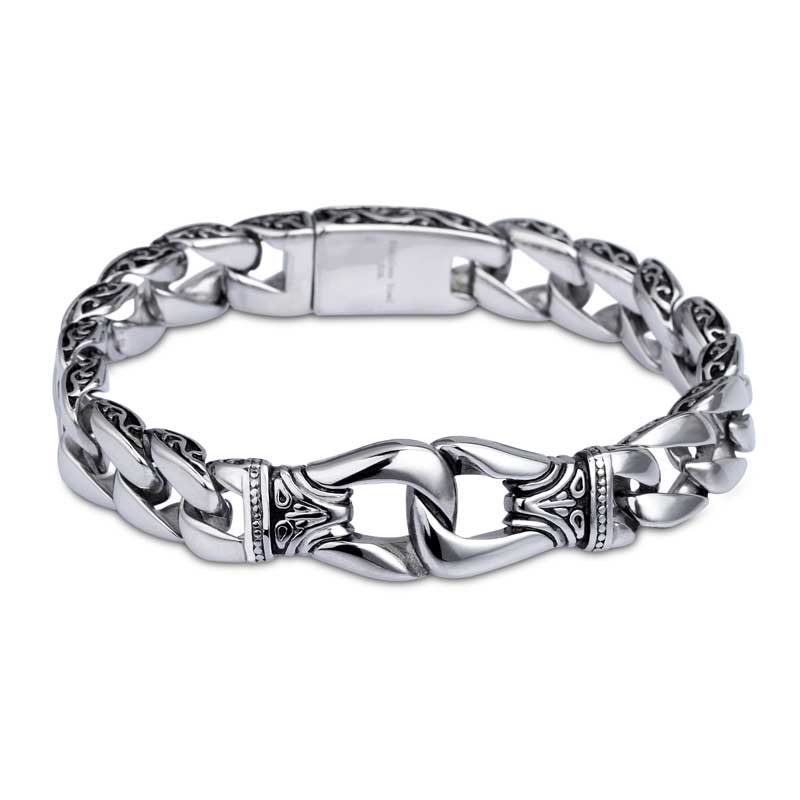 Vintage Totem Stainless Steel Cuban Bracelet With Street Luxury Shine - Image 5