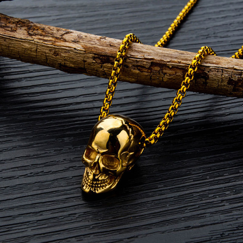 Fashion Titanium Steel Skull Pendant Silver With Street Luxury Shine - Image 4
