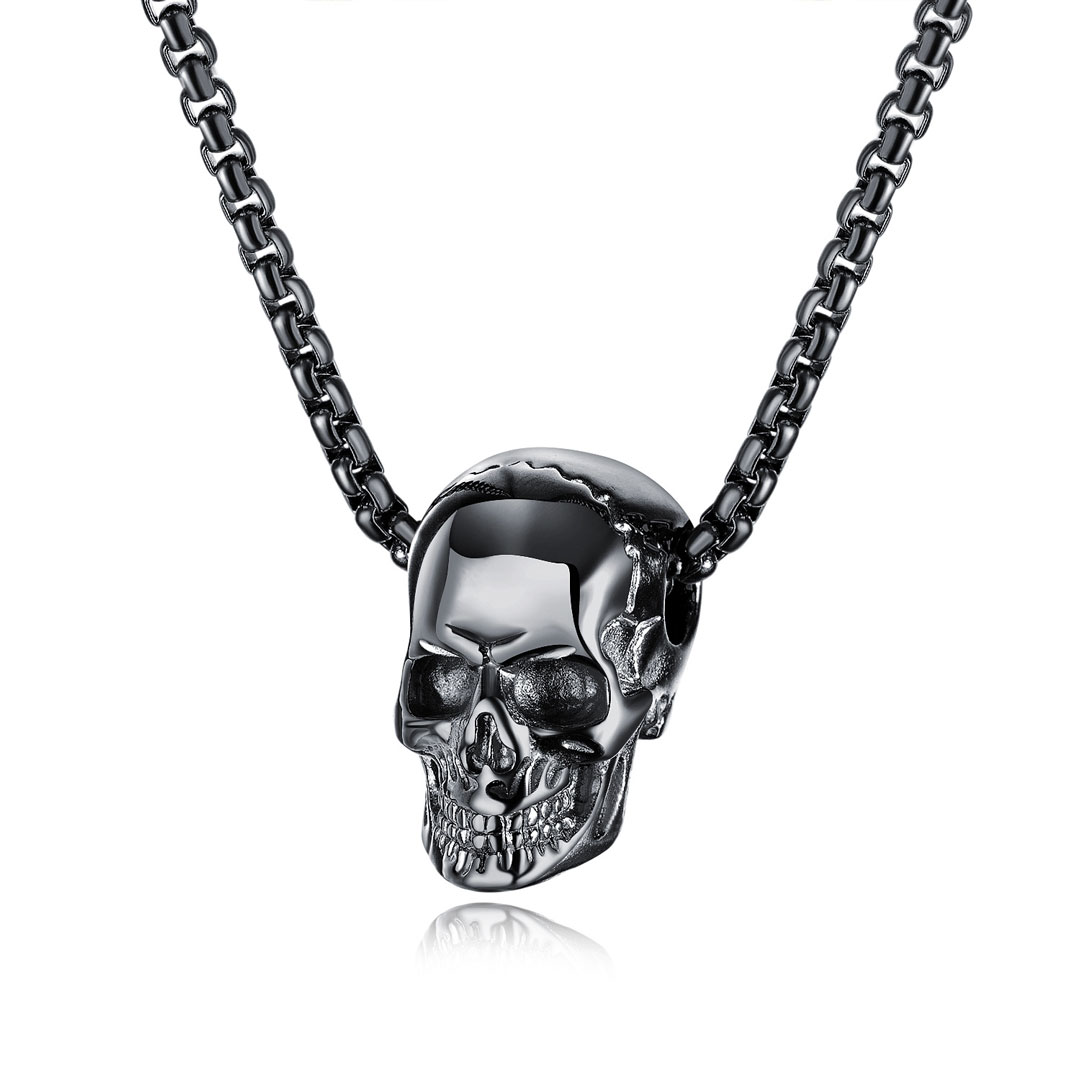 Fashion Titanium Steel Skull Pendant Silver With Street Luxury Shine - Image 6