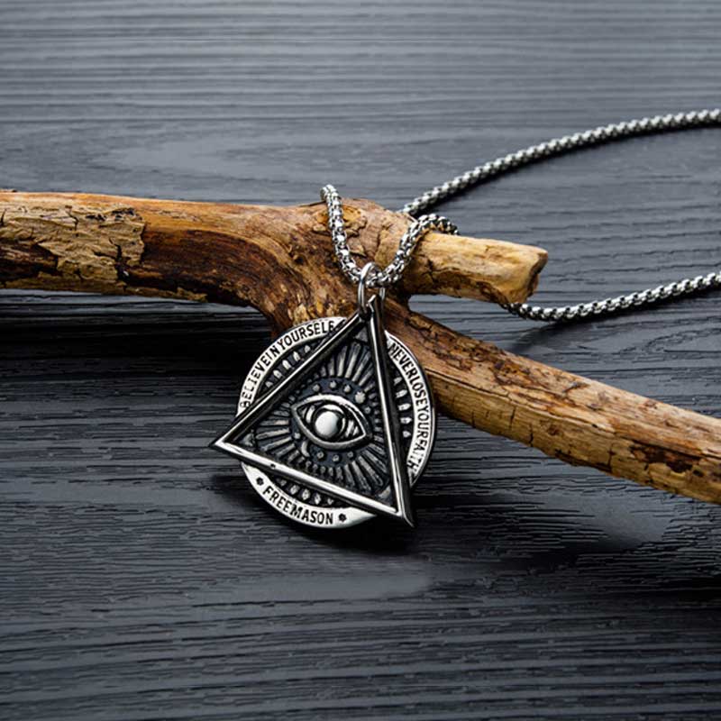 The Eye Of Evil Stainless Steel Pendant Silver With Street Luxury Shine