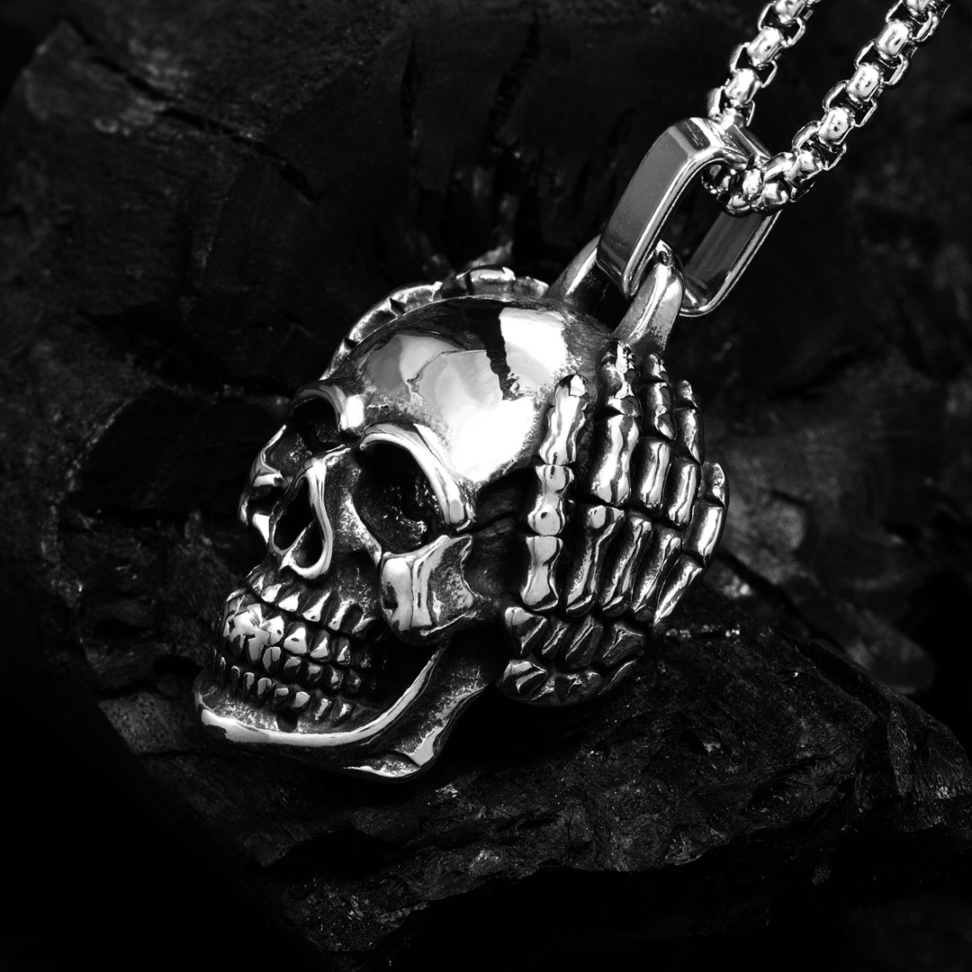 Dark Stainless Steel Pendant Bold Statement Style With Street Luxury - Image 4