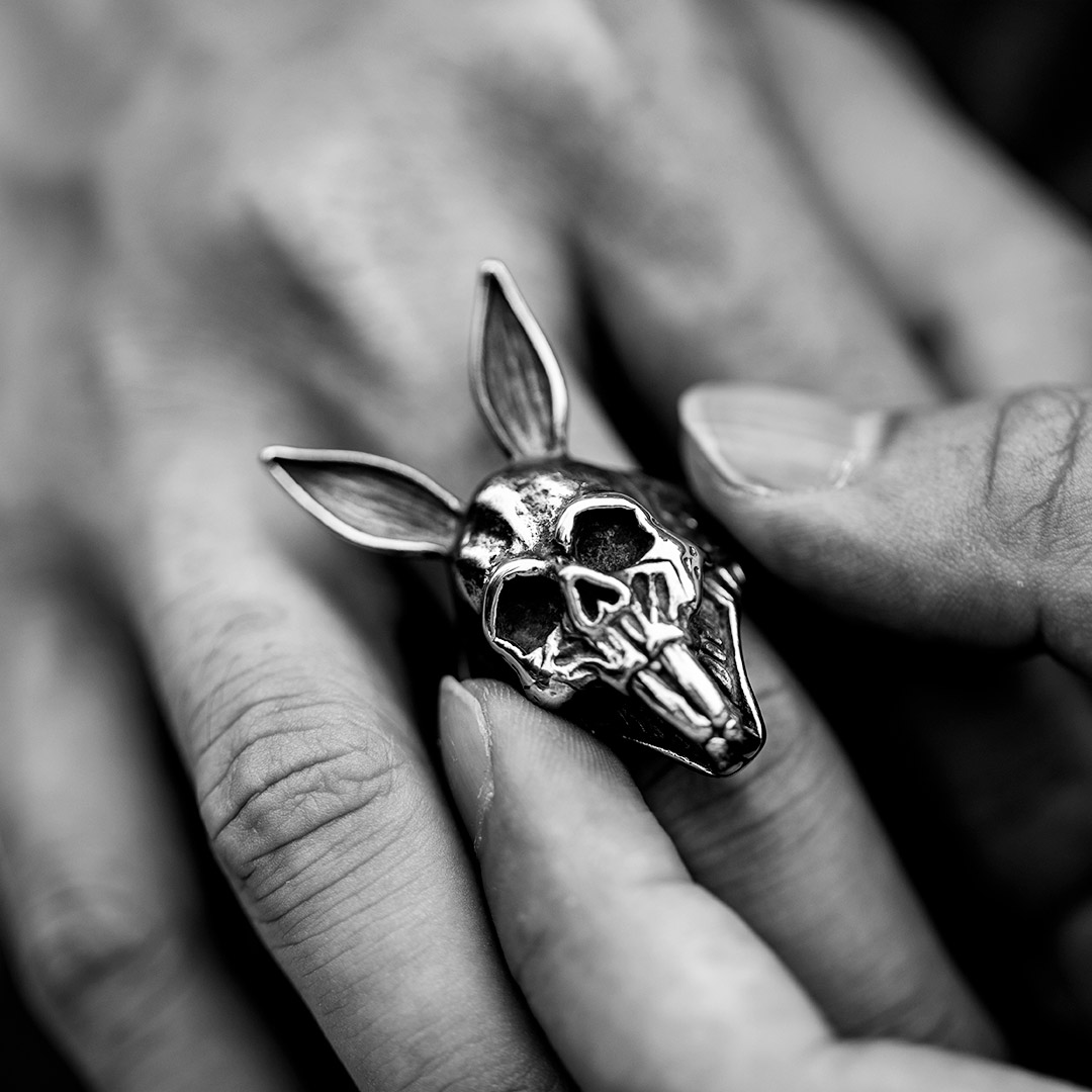 Rabbit Skull Stainless Steel Ring Bold Statement Style With Street Luxury
